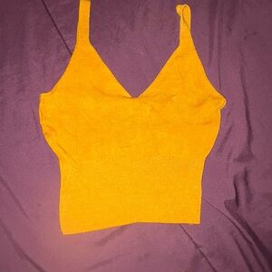 Women's Orange Knit Top
